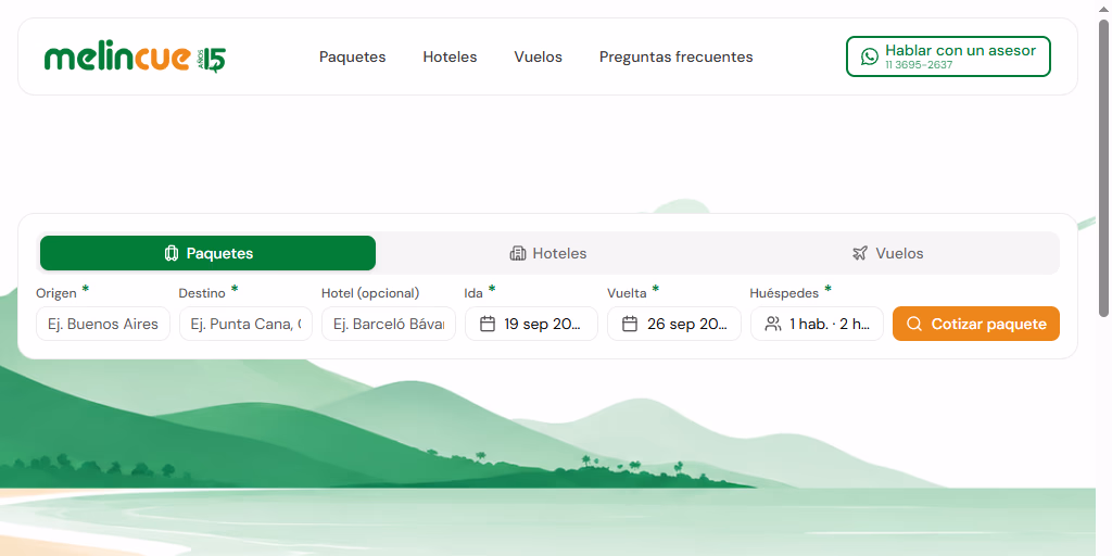 Melincué Viajes: Digital Travel Quotation & Sales Platform